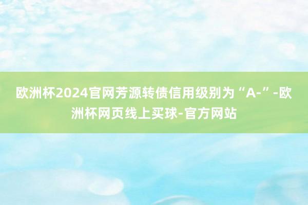 欧洲杯2024官网芳源转债信用级别为“A-”-欧洲杯网页线上买球-官方网站