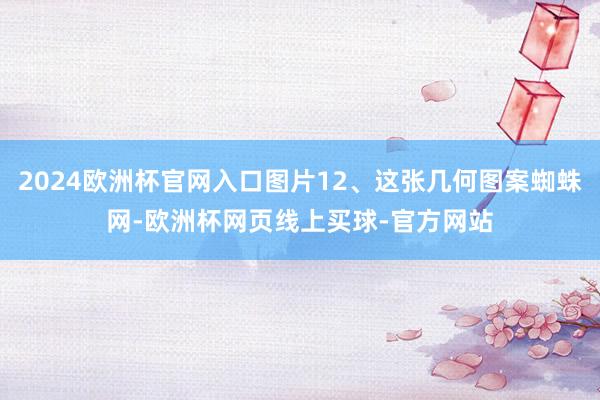 2024欧洲杯官网入口图片12、这张几何图案蜘蛛网-欧洲杯网页线上买球-官方网站