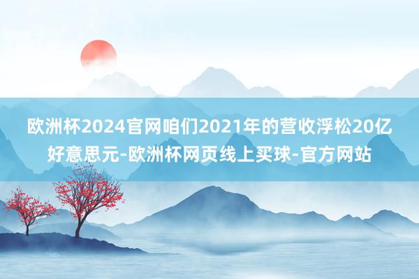 欧洲杯2024官网咱们2021年的营收浮松20亿好意思元-欧洲杯网页线上买球-官方网站
