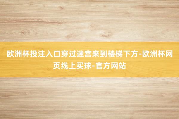 欧洲杯投注入口穿过迷宫来到楼梯下方-欧洲杯网页线上买球-官方网站