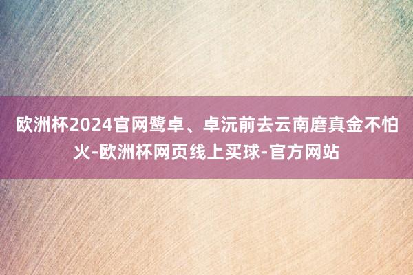 欧洲杯2024官网鹭卓、卓沅前去云南磨真金不怕火-欧洲杯网页线上买球-官方网站