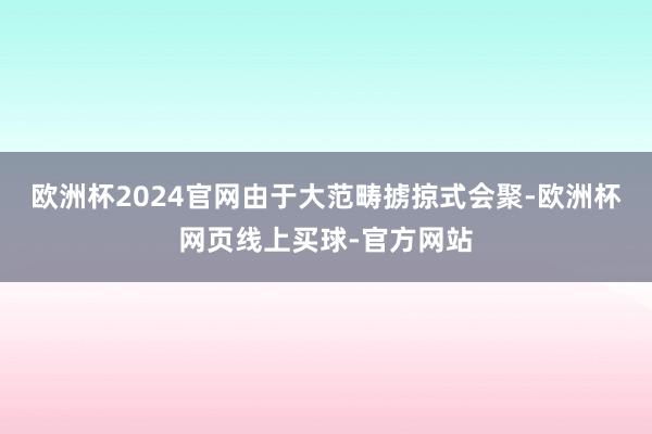 欧洲杯2024官网由于大范畴掳掠式会聚-欧洲杯网页线上买球-官方网站