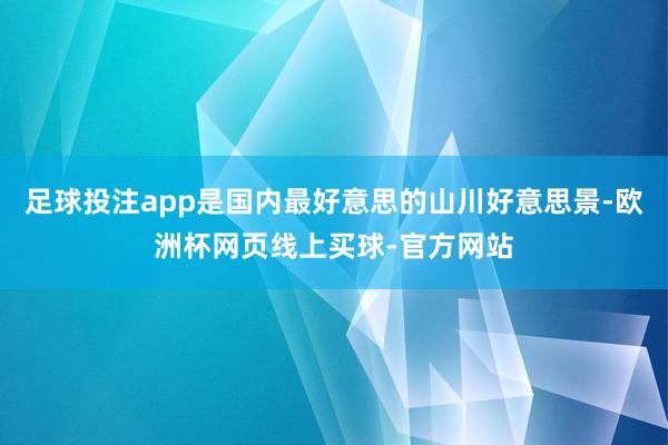 足球投注app是国内最好意思的山川好意思景-欧洲杯网页线上买球-官方网站
