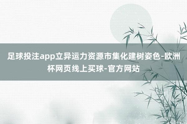 足球投注app立异运力资源市集化建树姿色-欧洲杯网页线上买球-官方网站