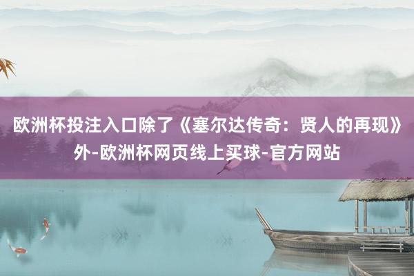 欧洲杯投注入口除了《塞尔达传奇：贤人的再现》外-欧洲杯网页线上买球-官方网站