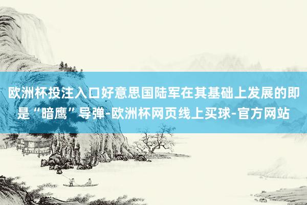 欧洲杯投注入口好意思国陆军在其基础上发展的即是“暗鹰”导弹-欧洲杯网页线上买球-官方网站