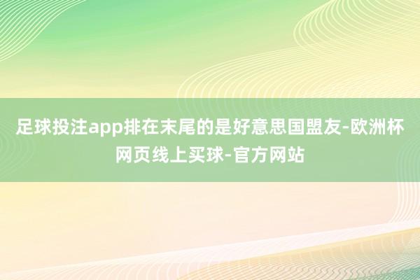 足球投注app排在末尾的是好意思国盟友-欧洲杯网页线上买球-官方网站