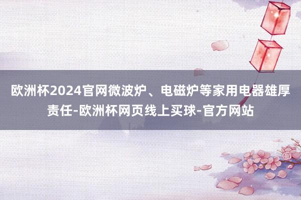 欧洲杯2024官网微波炉、电磁炉等家用电器雄厚责任-欧洲杯网页线上买球-官方网站