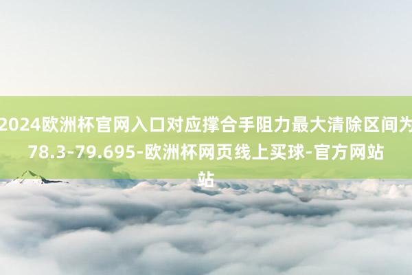 2024欧洲杯官网入口对应撑合手阻力最大清除区间为78.3-79.695-欧洲杯网页线上买球-官方网站