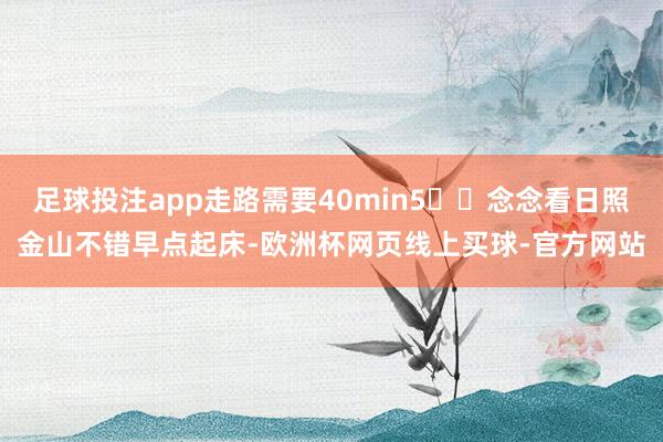 足球投注app走路需要40min5⃣️念念看日照金山不错早点起床-欧洲杯网页线上买球-官方网站