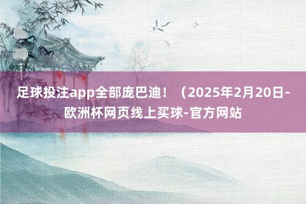 足球投注app全部庞巴迪！（2025年2月20日-欧洲杯网页线上买球-官方网站