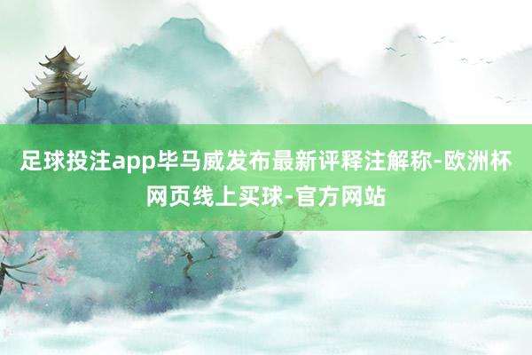 足球投注app毕马威发布最新评释注解称-欧洲杯网页线上买球-官方网站