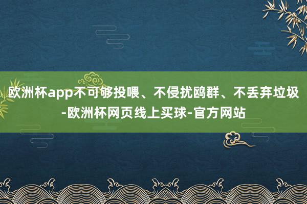 欧洲杯app不可够投喂、不侵扰鸥群、不丢弃垃圾-欧洲杯网页线上买球-官方网站