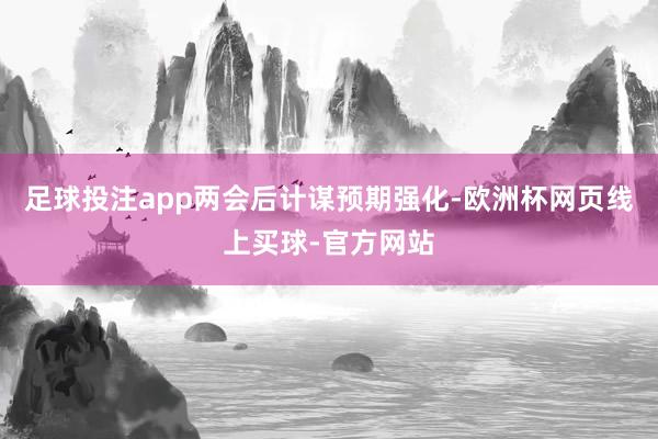 足球投注app　　两会后计谋预期强化-欧洲杯网页线上买球-官方网站