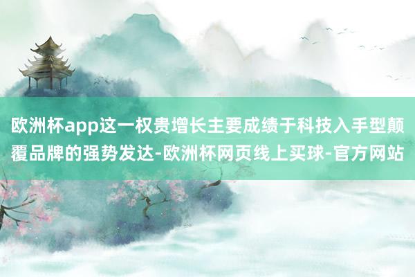欧洲杯app这一权贵增长主要成绩于科技入手型颠覆品牌的强势发达-欧洲杯网页线上买球-官方网站